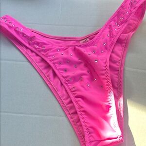 swim bikini bottom Pink / Rhinestones L